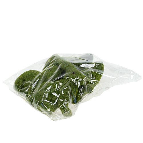 Floristik24 Rabbit sitting Green flocked H13,5cm 4pcs