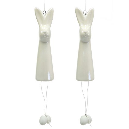 Floristik24 Bunny to hang white 10cm 6pcs