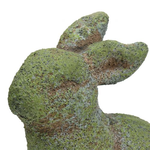 Floristik24 Garden figurine rabbit mossed 20cm x 13cm H25cm