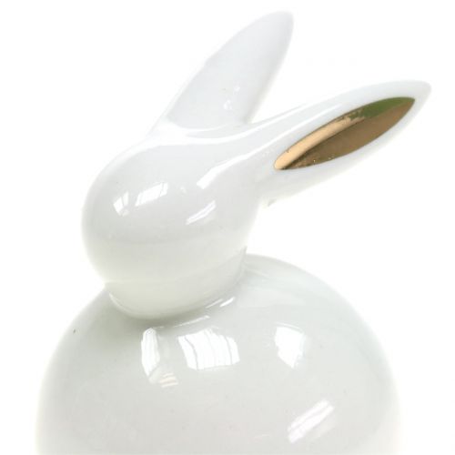 Floristik24 Easter Figurine Rabbit White-Gold 8,5cm 4pcs