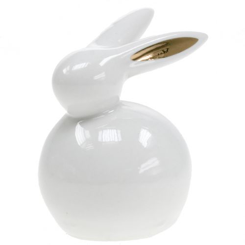 Floristik24 Easter Figurine Rabbit White-Gold 8,5cm 4pcs