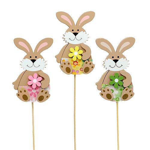 Floristik24 Bunny flower plug sort. 7.5cm L28cm 15pcs