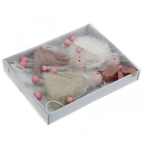 Floristik24 Bunnies, Easter decorations, spring pendants, Easter bunnies to hang beige, pink, white H12.5cm 3pcs