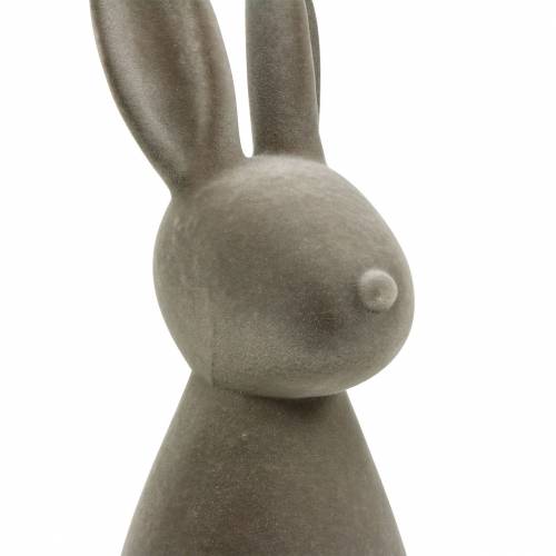 Floristik24 Bunny dark gray flocked Easter Bunny Easter decoration table decoration Easter