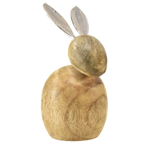 Floristik24 Rabbit decoration wood metal silver Easter 12,5x14x16,5cm