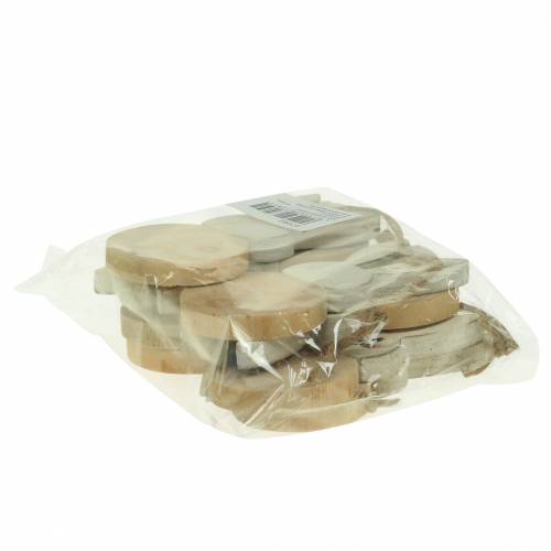 Floristik24 Easter bunny for hanging cream, natural wood assorted H10.5cm 8 pcs