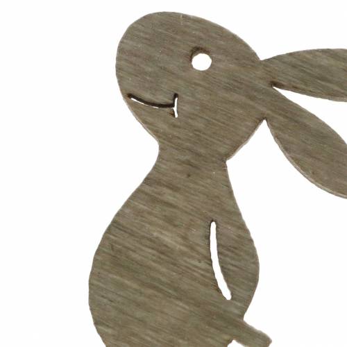 Easter Bunny Table Scatter Wood White, Cream, Brown Assorted 4cm 72p
