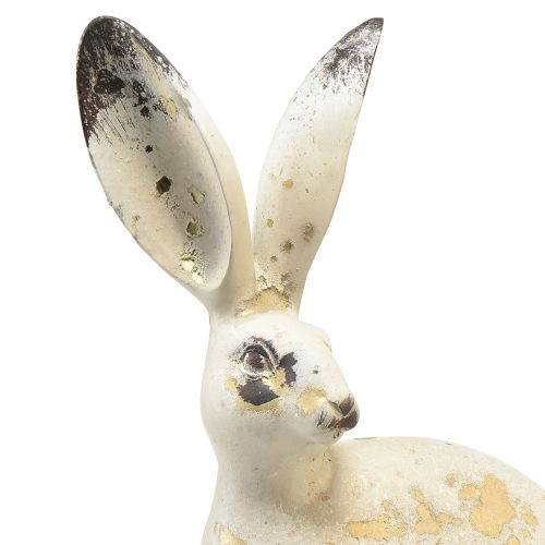 Floristik24 Rabbit Sitting Vintage Gold Beige Table Decoration Easter H35.5cm 2pcs