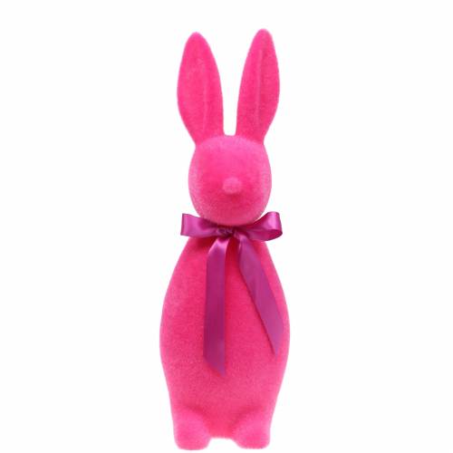 Floristik24 Bunny flocked pink H42cm