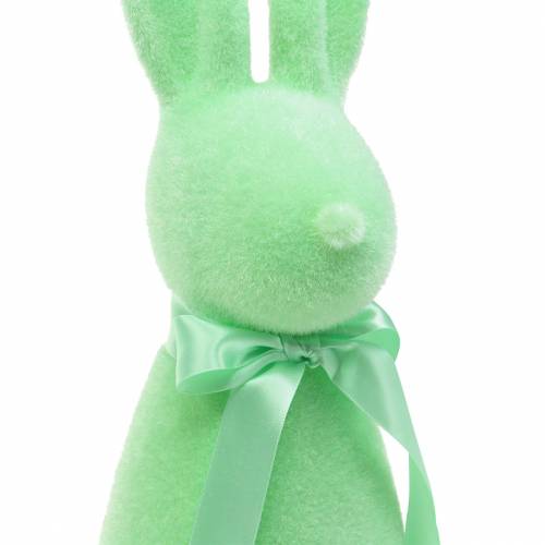 Floristik24 Hare flocked mint green H42cm