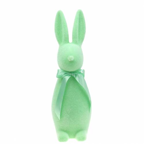 Floristik24 Hare flocked mint green H42cm