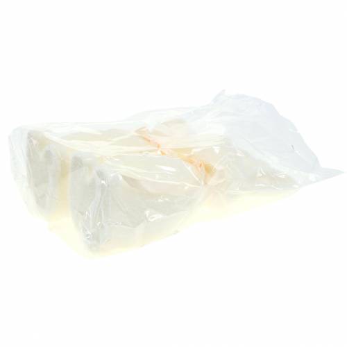 Floristik24 Bunny flocked white cream H30cm 2pcs
