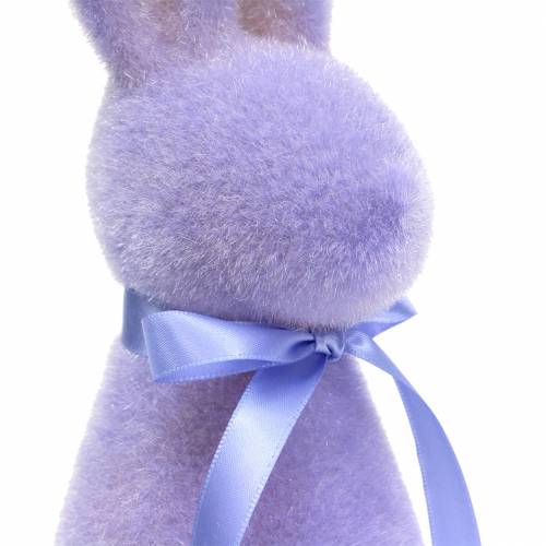 Floristik24 Bunny flocked Lilac Purple H30cm 2pcs