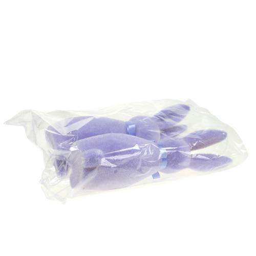 Floristik24 Bunny flocked Lilac Purple H30cm 2pcs