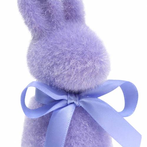 Floristik24 Bunny Flocked Lilac Purple 16cm 4pcs
