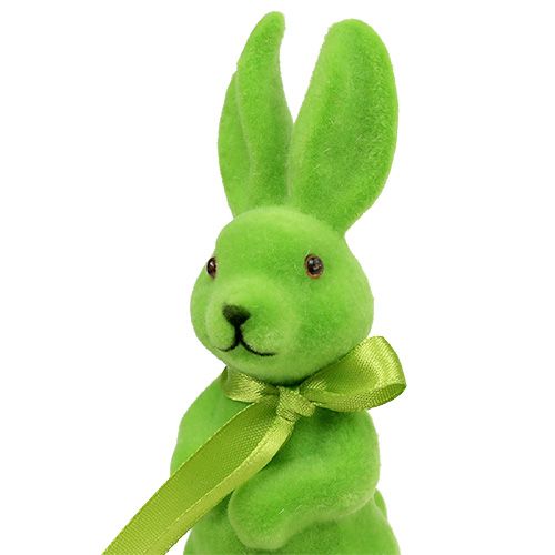 Floristik24 Deko bunny flocked on the rod colorful ass.15cm 6pcs