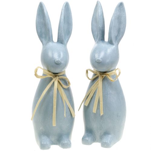 Floristik24 Easter bunnies blue H29cm 2pcs