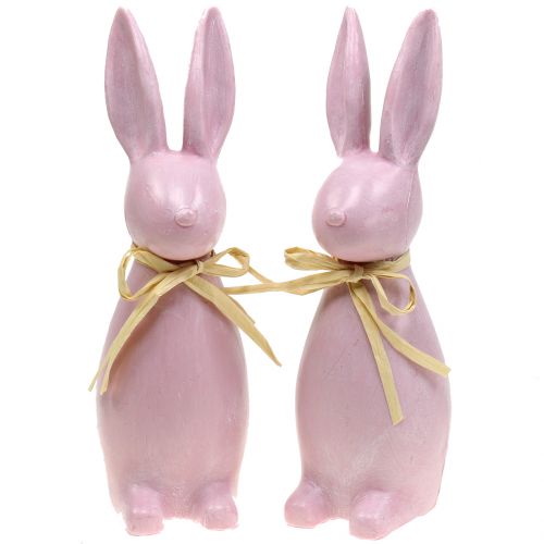 Floristik24 Easter bunnies pink H29cm 2pcs