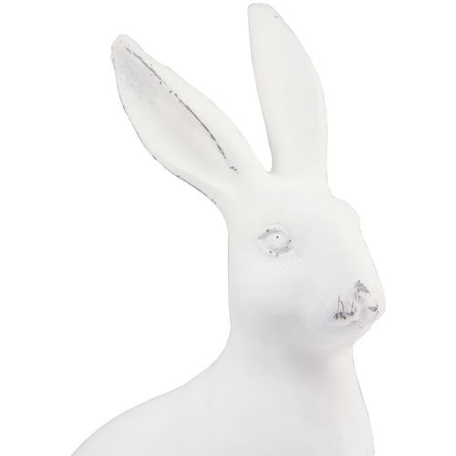 Floristik24 Rabbit sitting decorative rabbit artificial stone decoration white H27cm