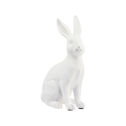 Sitting Rabbit Decoration Rabbit Easter Decoration White Artificial Stone H22cm