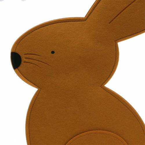 Product Decorative rabbit sitting felt light brown 40cm x 7cm H61cm Easter decoration, shop window