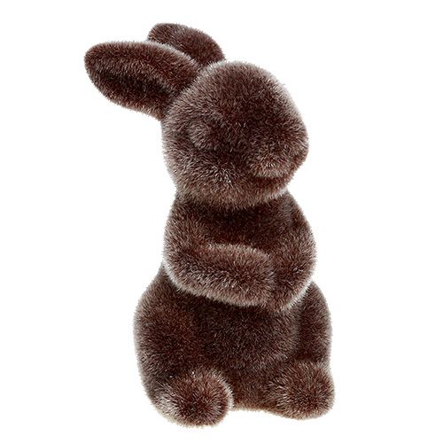 Floristik24 Bunny brown 5cm flocked 2pcs