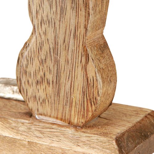 Product Decorative Rabbit Metal &amp; Wood – Modern Easter figure in natural design 22cm 2 pcs