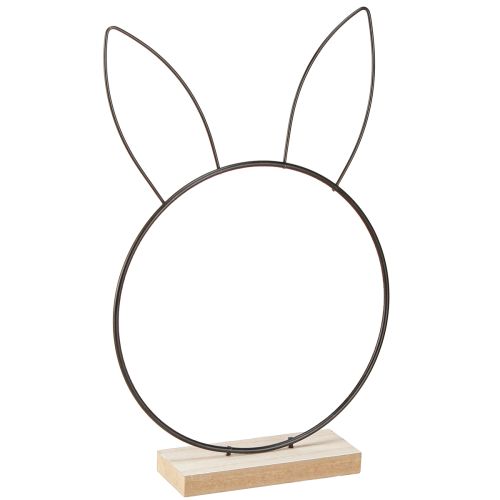 Product Easter Bunny Loop Metal Ring on Wood Base Ø20cm 2pcs