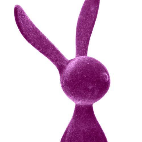 Floristik24 Rabbit Edge Sitters Easter Bunnies Colorful Flocked – 2nd Choice – 28cm 4 pcs