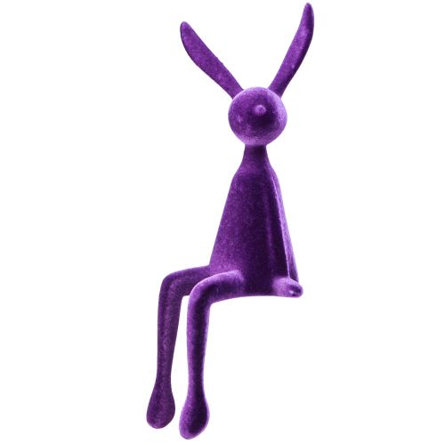 Product Bunny Edge Stool Easter Bunny Flocked Purple Lilac – 2nd Choice – 28cm 3 Pcs