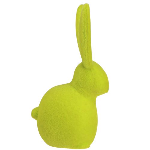 Floristik24 Small sitting Easter bunnies, colorfully flocked – second choice – 13cm, 8 pieces