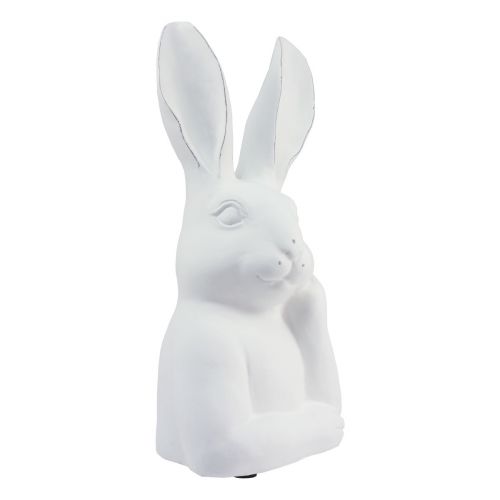 Floristik24 Rabbit decoration rabbit artificial stone white thinking bust 20x14x36cm