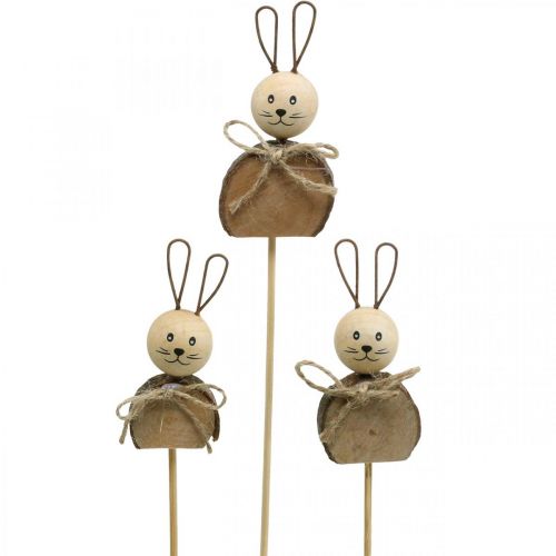 Floristik24 Bunny flower stick wood rust Easter Bunny decoration nature 8cm 8pcs