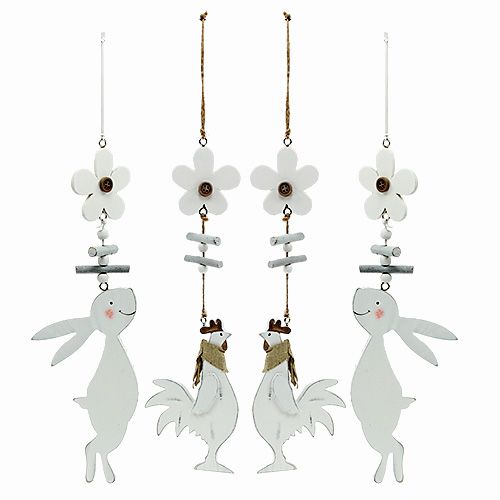 Floristik24 Hare and chickens for hanging L42cm - 46cm 4pcs