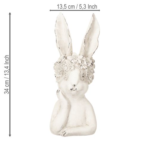 Product Decorative rabbit with detailed design for timeless spring and Easter ideas, 34cm