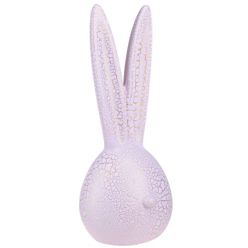 Floristik24 Rabbit Head Easter Bunny in Pink Gold Crackle 16.5x16x40cm