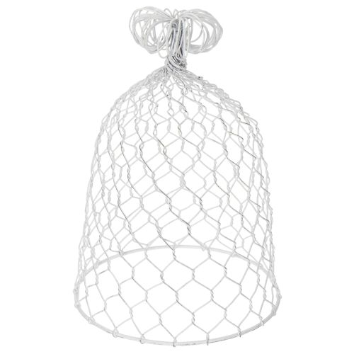 Vintage wire bell for rustic country-style table decorations, 23cm