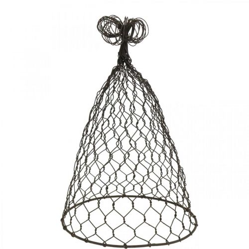 Floristik24 Wire hood, decorative bell, trellis made of metal Brown H25cm Ø16cm