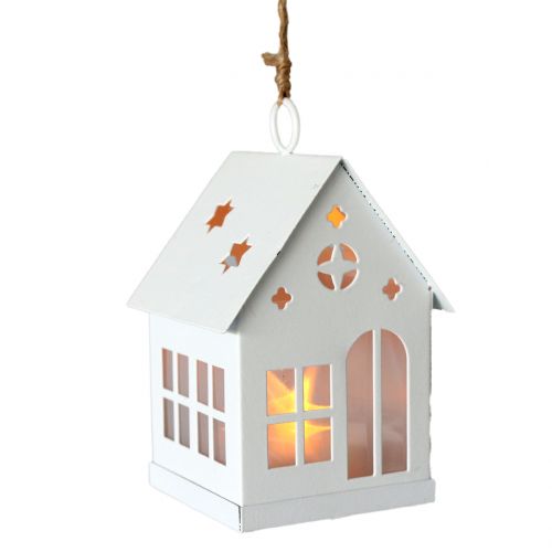 Floristik24 House with lighting white 6cm x 6cm H12cm 3pcs
