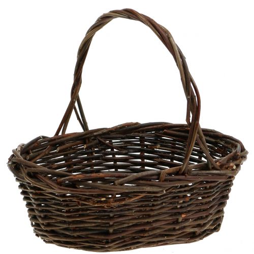 Handle basket willow oval 28cm x 20cm | Floristik24.co.uk