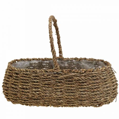 Product Plant basket with handle basket flower basket L23/35cm set of 2
