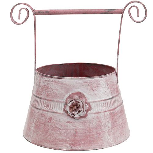 Floristik24 Handle pot pink washed with rose Ø22cm H13,5cm