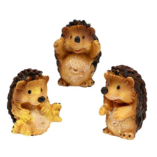 Floristik24 Autumn decoration hedgehog mix 6cm brown 6pcs