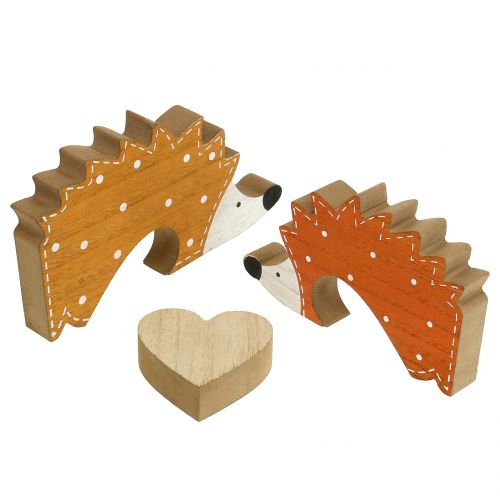 Floristik24 Autumn decoration hedgehog couple with heart 15cm - 18cm