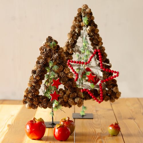 Product Autumn decoration ceramic apples table decoration red green H9cm 2 pcs