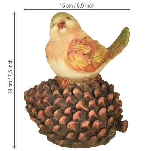 Product Autumn decoration bird decoration cone bird figure autumn H19cm