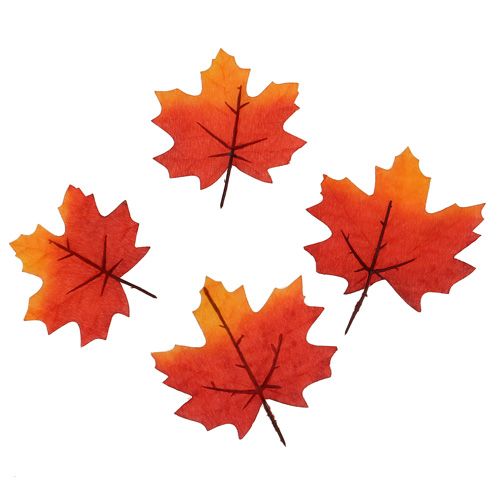 Floristik24 Autumn decoration Maple Leaf orange-red 13cm 12pcs