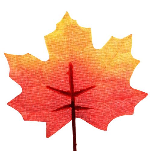 Product Autumn decoration Maple Leaf orange-red 13cm 12pcs