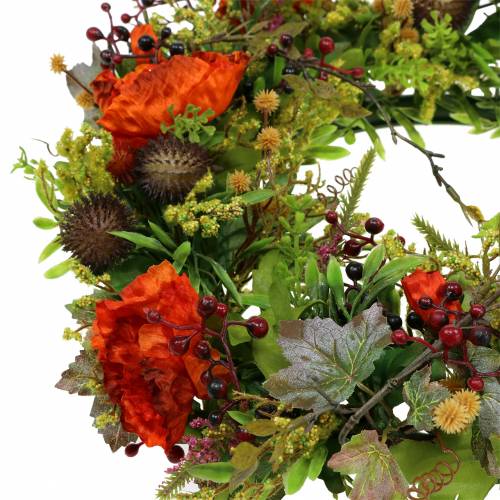 Product Autumn wreath poppy seeds, physalis orange Ø36cm