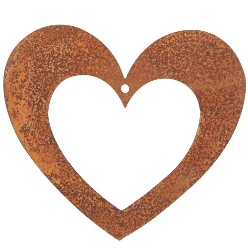 Product Heart Rust Decoration Heart Metal Rust 15cm 6 Pcs